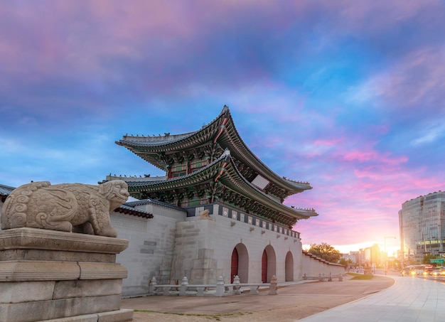 Фото Дворец гёнбокгун в сеуле, южная корея