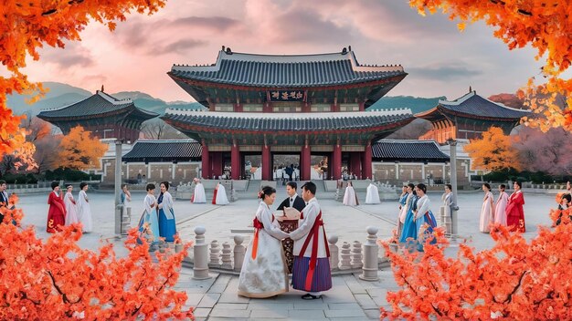 Foto il palazzo di gyeongbokgung