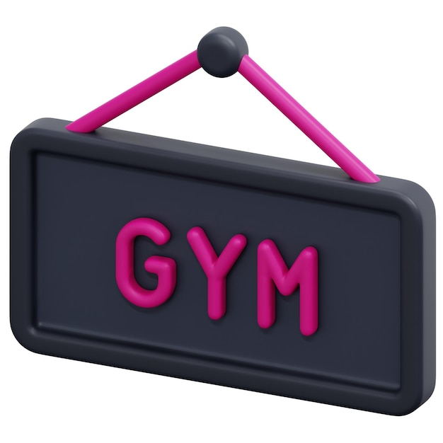 gym 3d render icon illustration