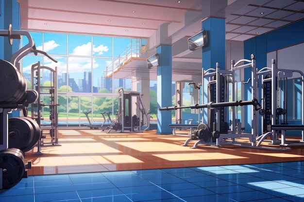 Gym city anime visual novel game New mood Generate Ai