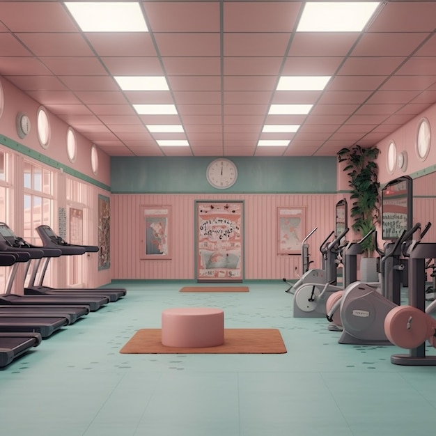 A gym facility with eqiupmant