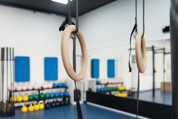 Photo gym fitness center interior