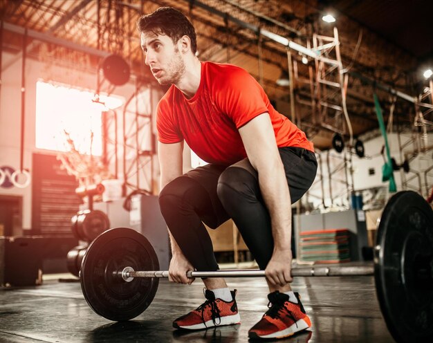 Gym fitness exercise model and accessories stock photo