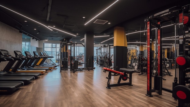 The gym at the gym is a gym with a red sign that says gyms for fitness and fitness.