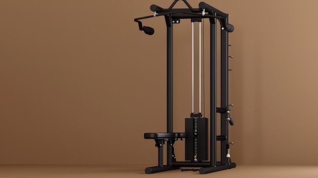 Photo gym machine on wooden floor