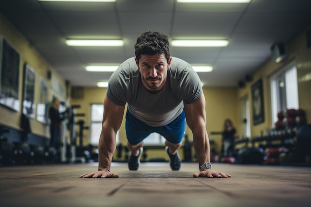 Gym Member Enjoying Workout Generative AI