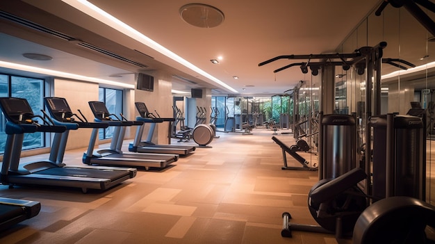 The gym at the ritz carlton, dubai