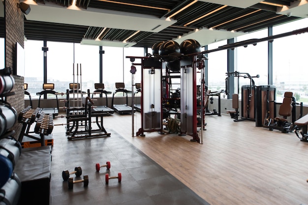 Gym zonder menseninterieur