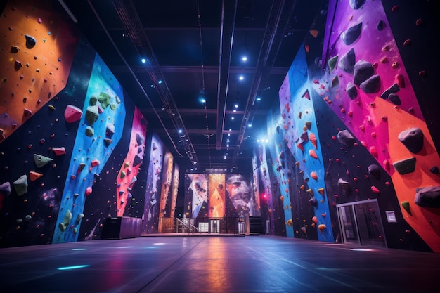 Gyms Rock Climbing Wall Generative AI