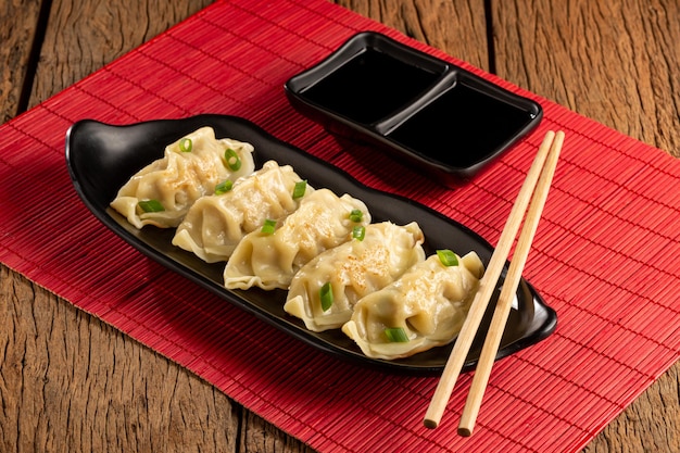 Gyoza or Jiaozi Traditional Chinese and Japanese food