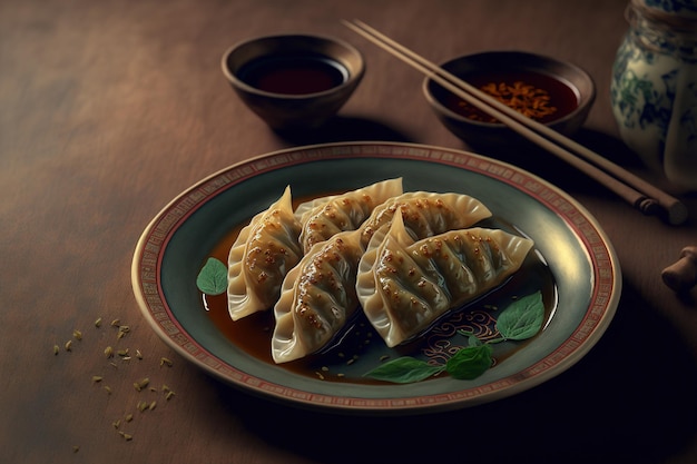 Gyoza traditionele Japanse keuken populair gerecht