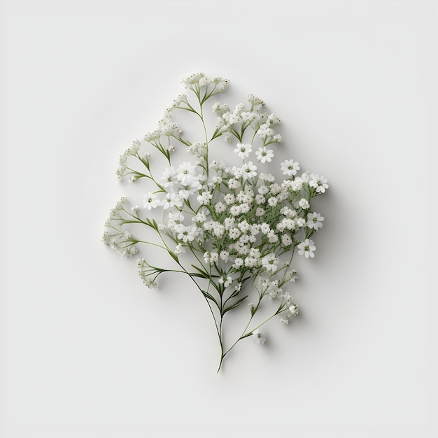 Photo gypsophila baby breath white flower