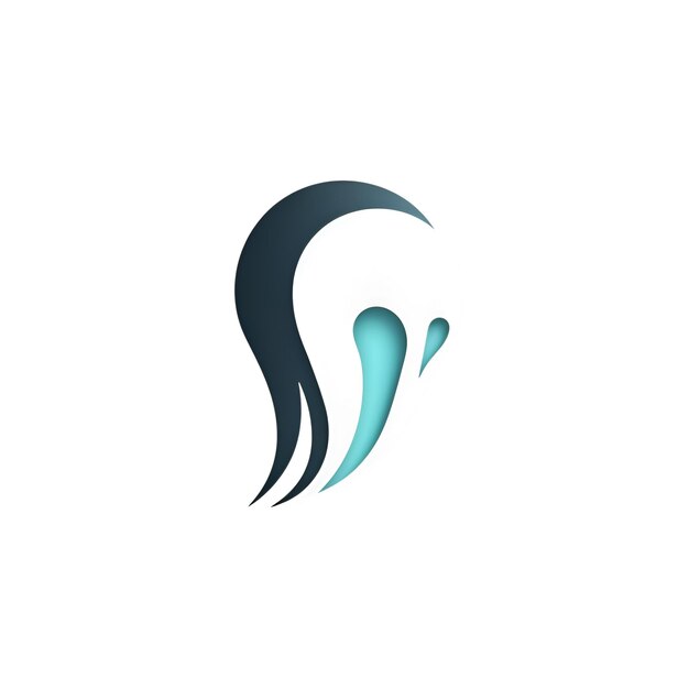 Foto haar golf vector pictogram ontwerpsjabloon spa salon logo concept