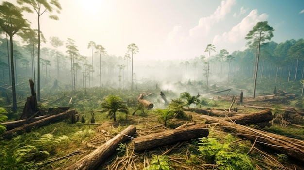 Habitat Destruction Widespread forest clearing destroys vital habitats disrupting ecological interactions reducing biodiversity and endangering wildlife survival