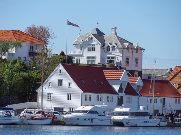 Photo the habor of haugesund in norway