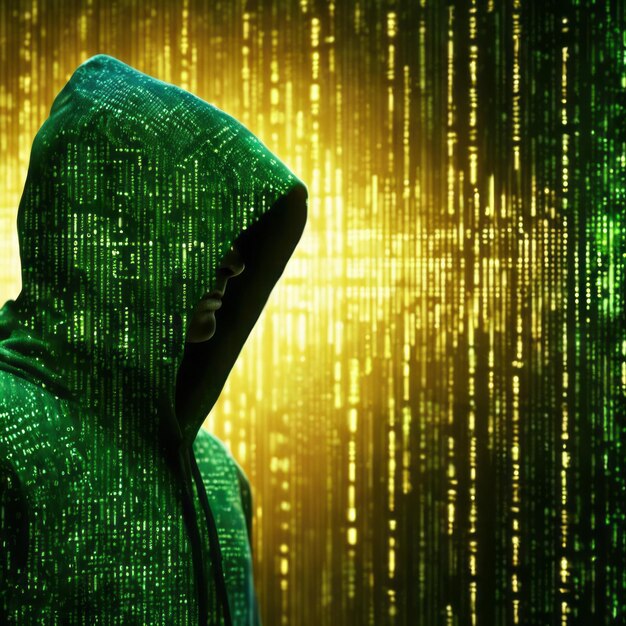 Hacker background data thief internet attack darknet fraud dangerous viruses and cyber security