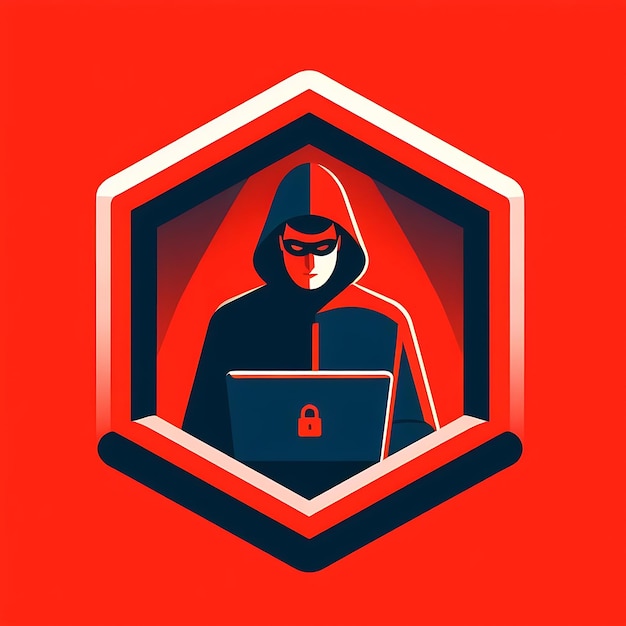 해커 위협 데이터 침해 그래픽 디자인 자원 일러스트레이션 터