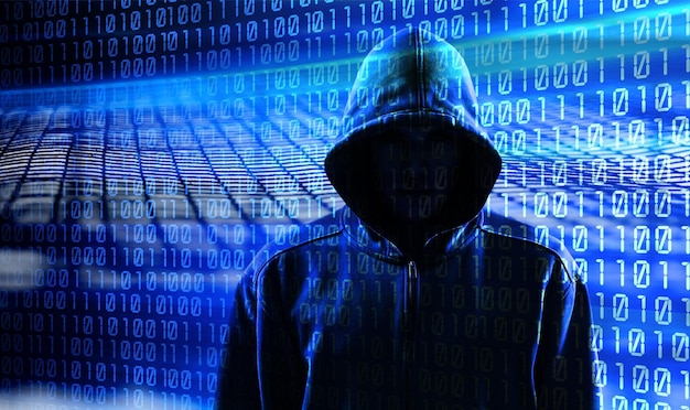 Hacker en binaire code