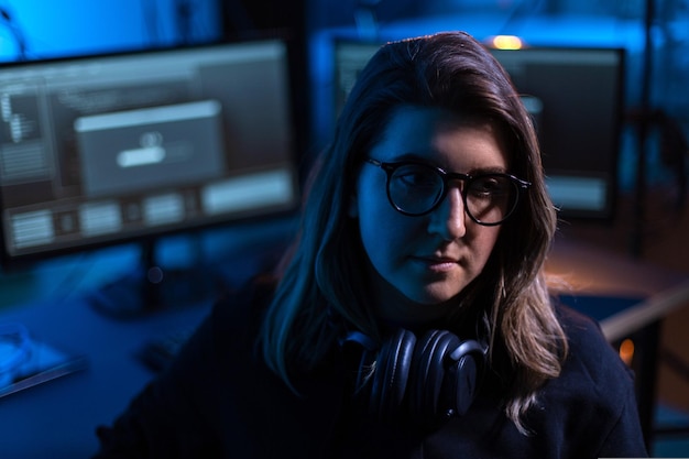 hacker using computer virus for cyber attack