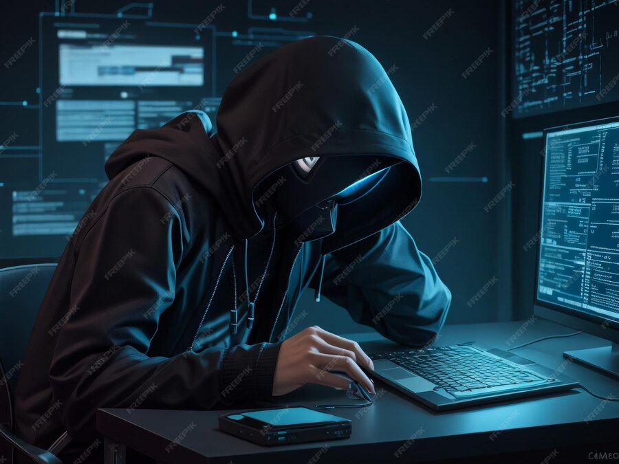 Premium Photo | Hacker using laptop computer with html code and map ...