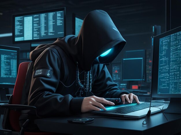 Premium Photo | Hacker using laptop computer with html code and map ...