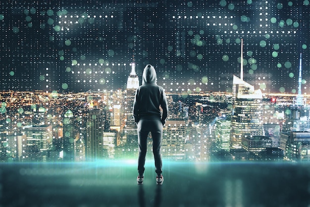 hacking and malware concept