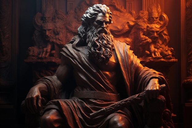 Photo hades ancient greek god of underworld ruler of realm of shadows of dead son of cronus and rhea one of brothers of olympic gods one of 12 supreme olympic gods who live on olympus the greek gods