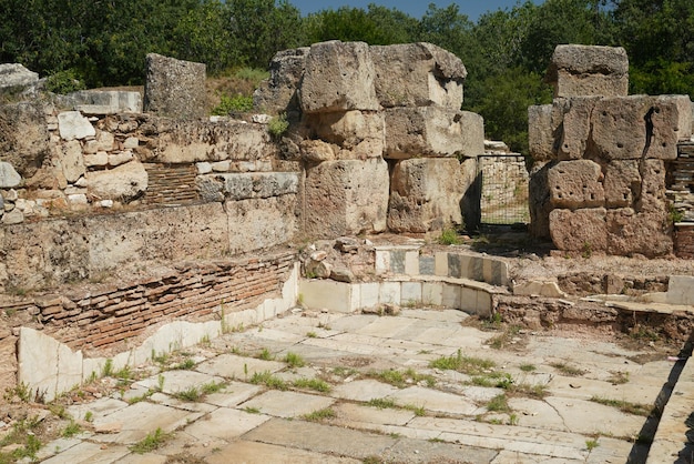 Aydin Turkiye의 Aphrodisias Ancient City에 있는 Hadrianic Baths