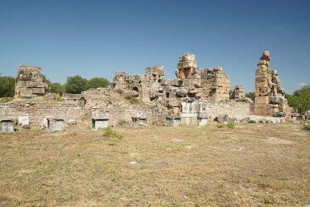 アイディン・トゥルキエのアフロディシアス古代都市のハドリアヌス浴場