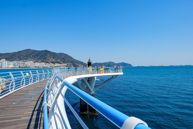 釜山韓国の海雲台ビーチ ファサード