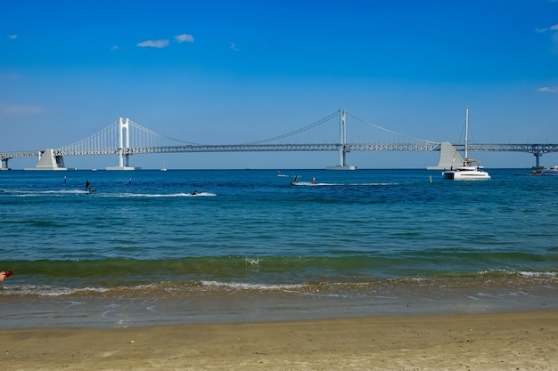 Haeundae strand gevel in Busan, Korea.