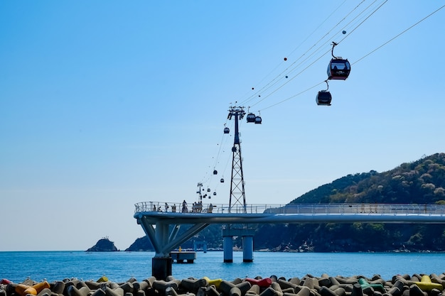 Haeundae strand gevel in Busan, Korea.