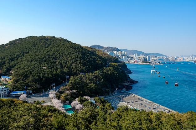 Haeundae strand gevel in Busan, Korea.