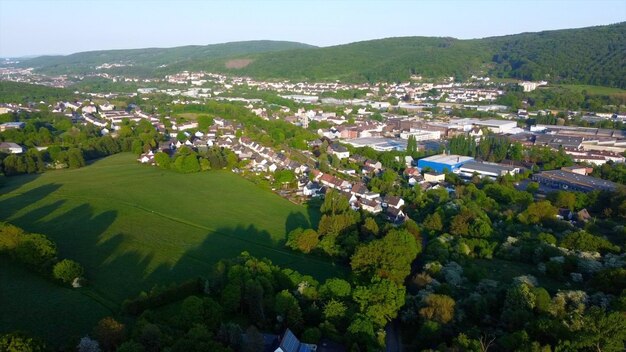 Photo hagen germany german city in northrhein westfalia drone shot drone view