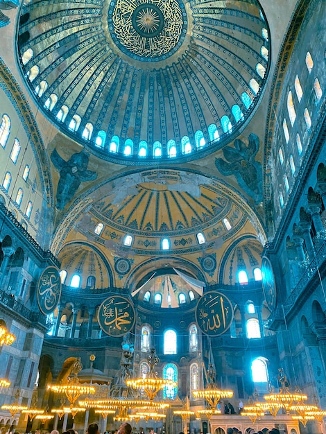 Foto moschea di santa sofia nella città di istanbul in turchia