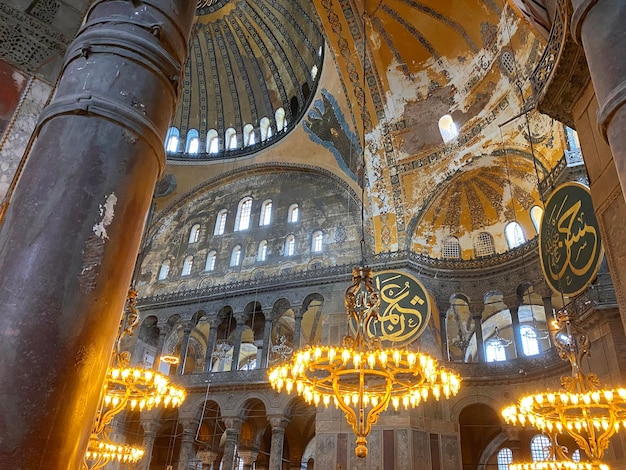 Hagia sophia sultanahmet distretto istanbul turchia frammenti di arredamento