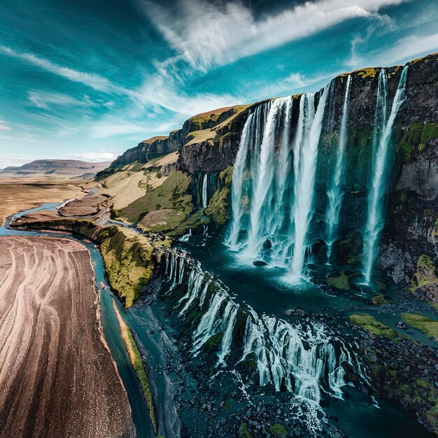 Haifoss waterval in IJsland