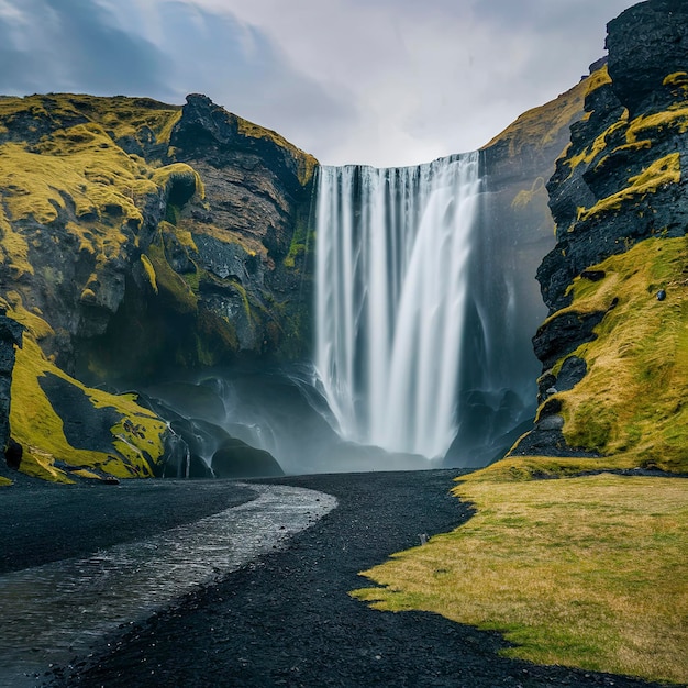 Haifoss waterval in IJsland