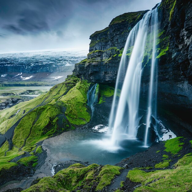 Haifoss waterval in IJsland