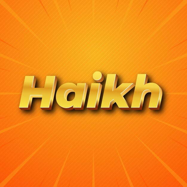 Haikh Text effect Gold JPG attractive background card photo confetti