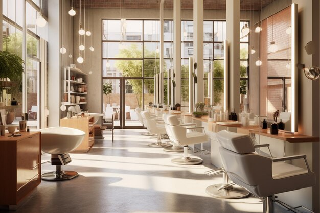 Hair in beauty salons