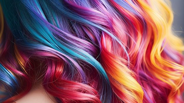 Hair capturing the essence of a rainbow