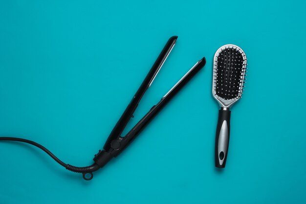 Hair care Beauty studio shot Hair iron comb