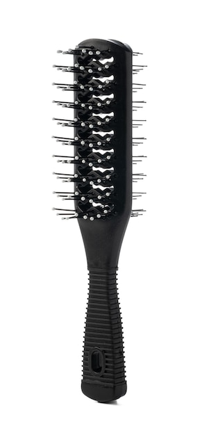 白い背景に隔離されたヘアケアブラシ