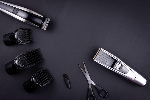 Hair clipper black background