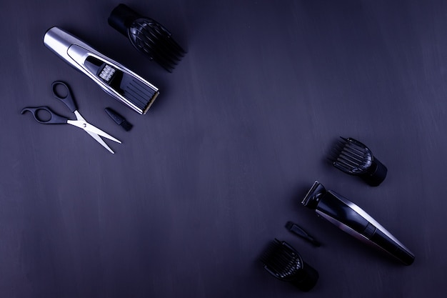 Hair clipper black background