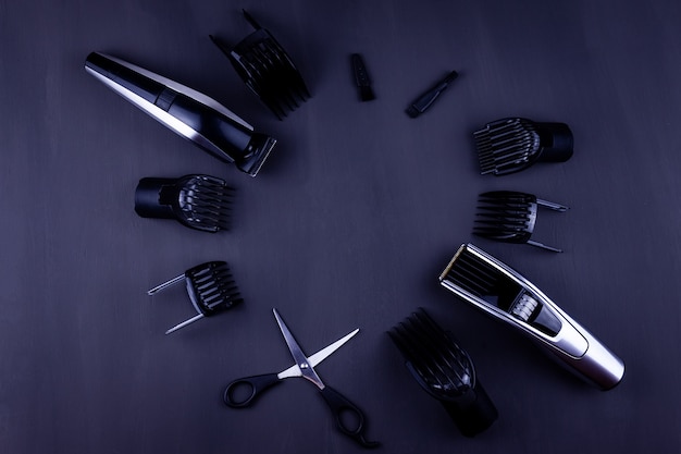 Hair clipper black background	