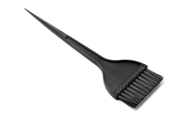 Hair color brush hairdresser tool on white background