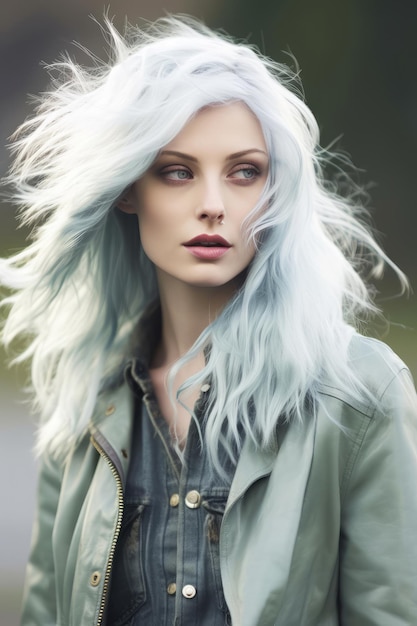 The hair color is a light blue color with the word " hair " on it.