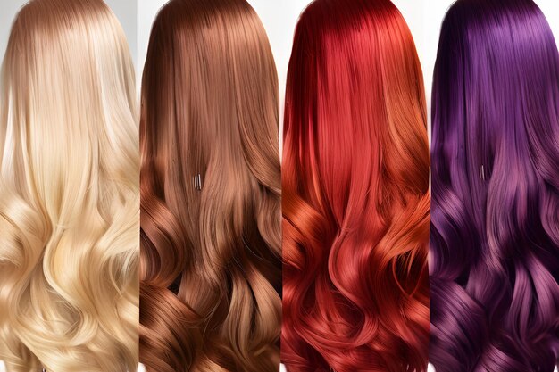 Foto tavolozza dei colori dei capelli